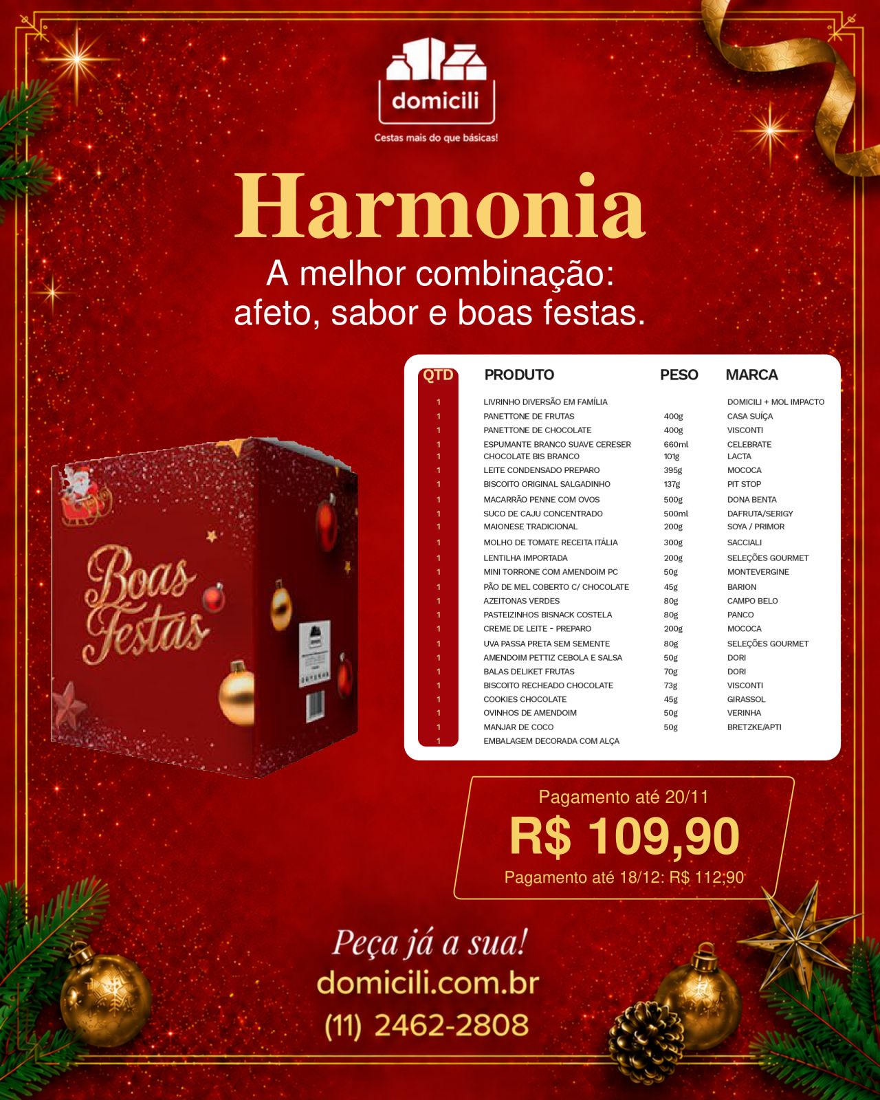Domicili Cestas de Alimentos e Natal ad