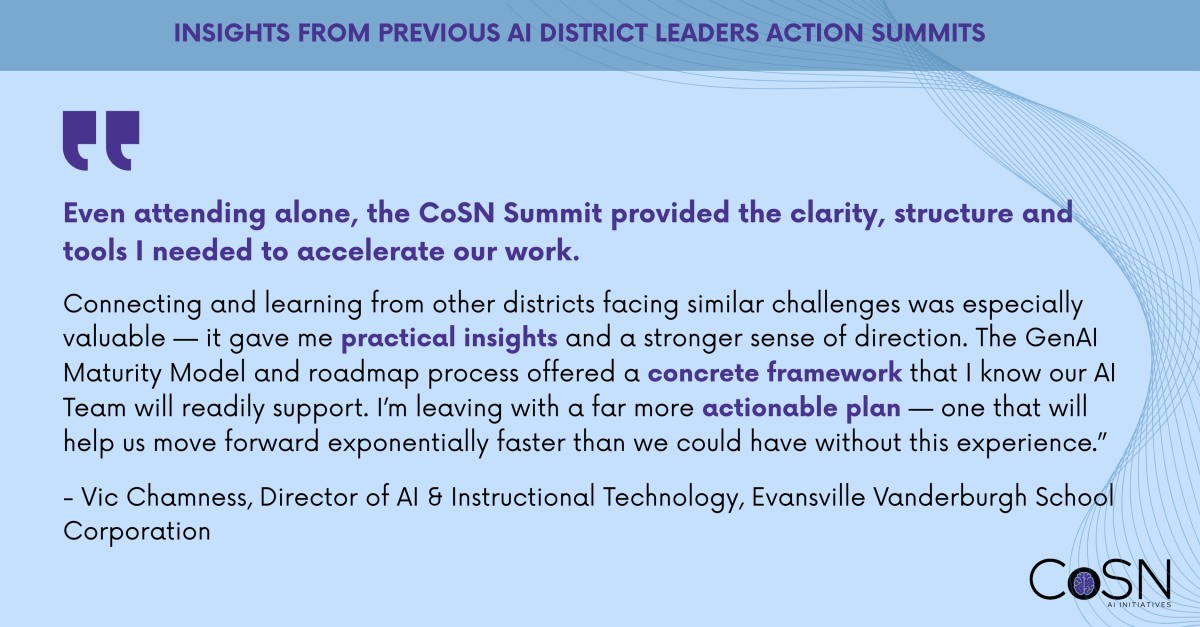 CoSN (Consortium for School Networking ) ad