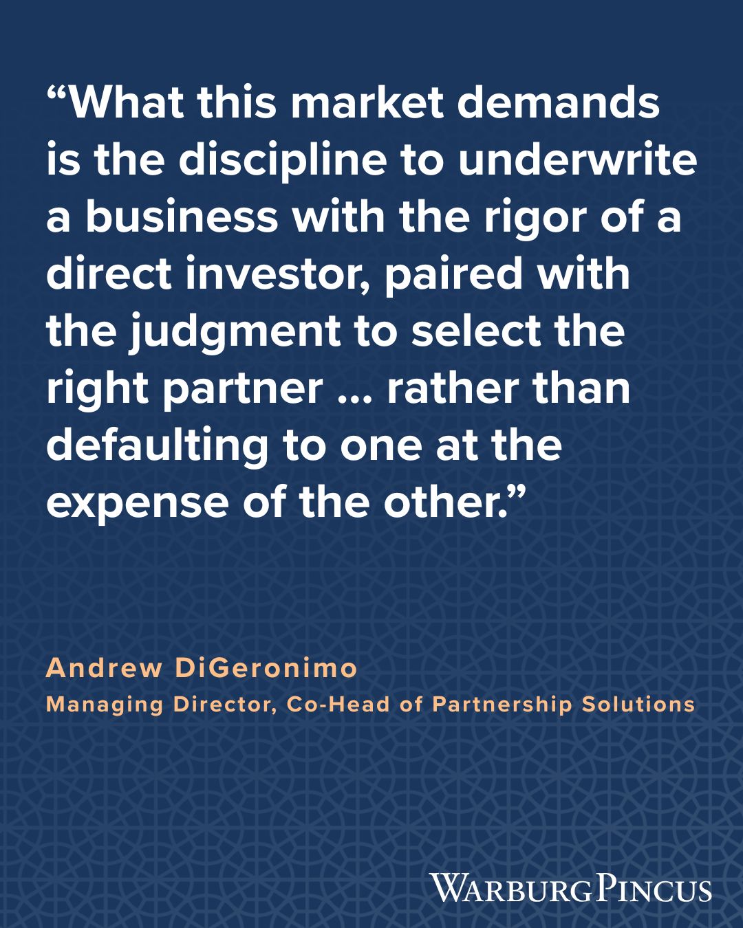 Warburg Pincus LLC ad