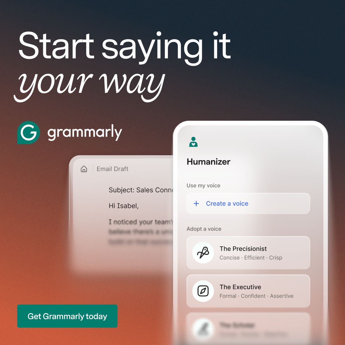 Grammarly ad