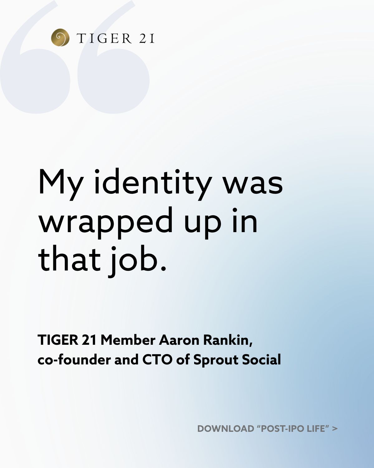 TIGER 21 ad
