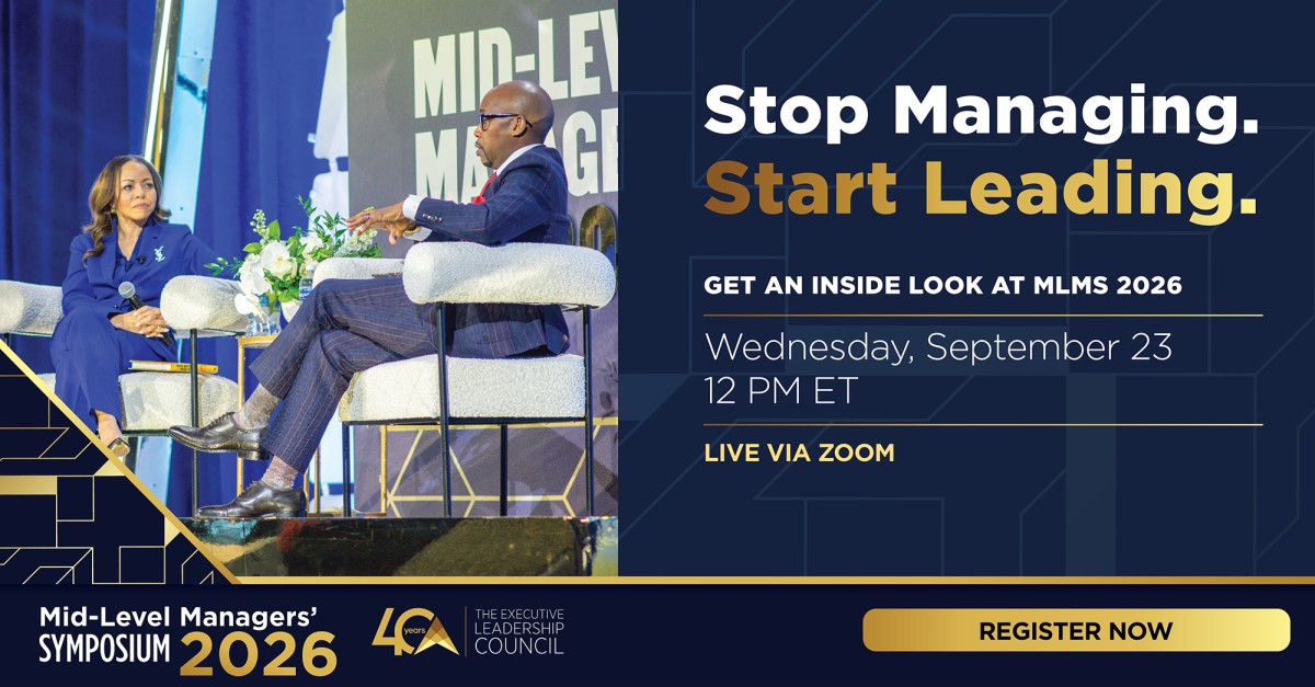 The Executive Leadership Council (ELC) ad