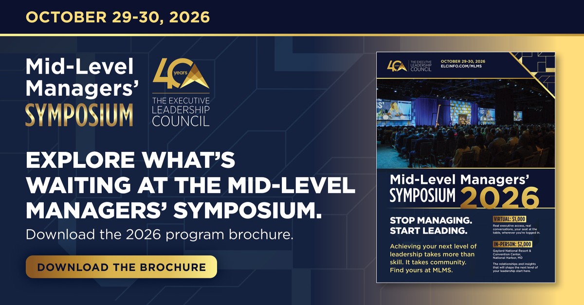 The Executive Leadership Council (ELC) ad