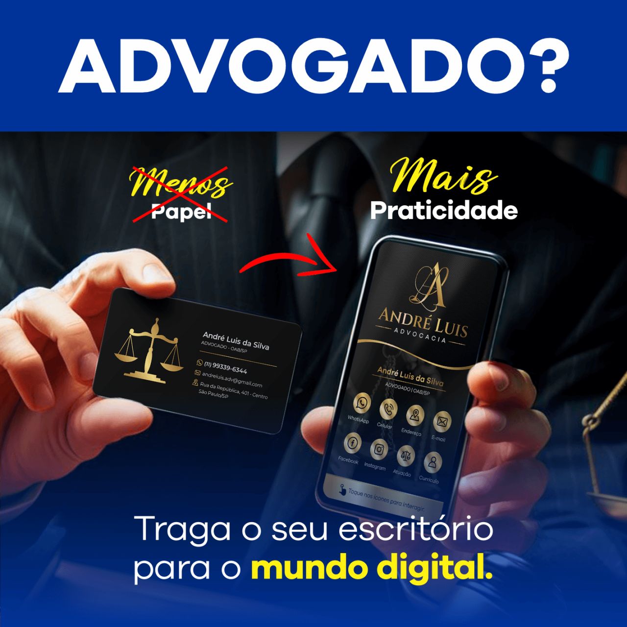 Cartão de Visita Digital - DigiCard ad