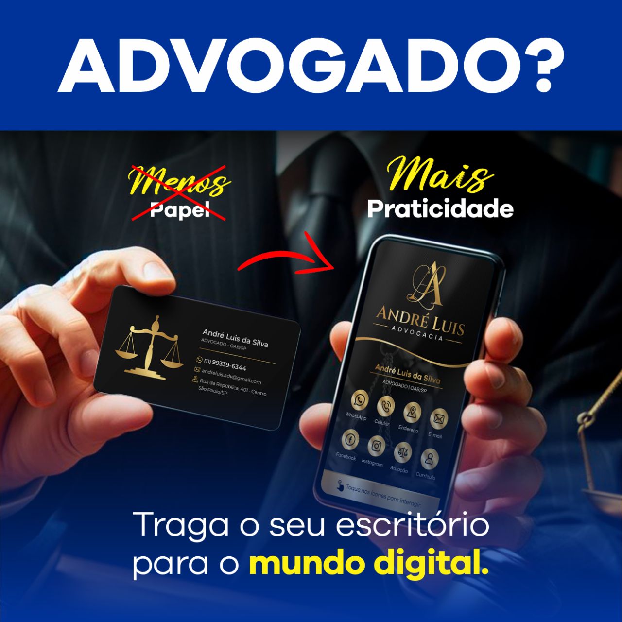 Cartão de Visita Digital - DigiCard ad