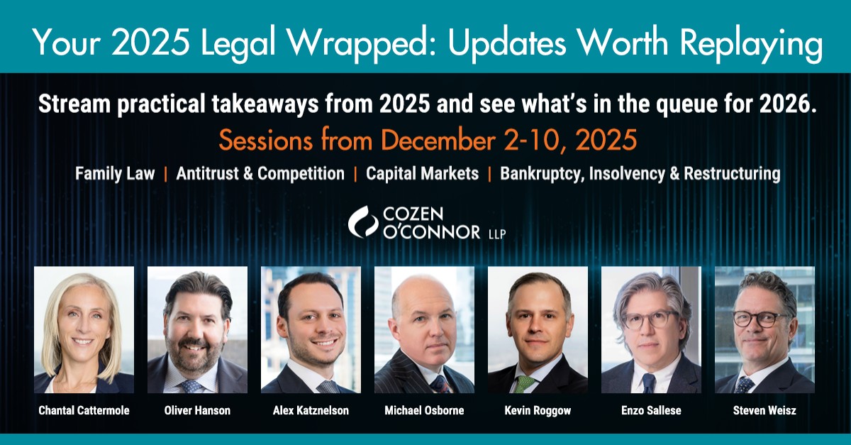 Cozen O'Connor ad