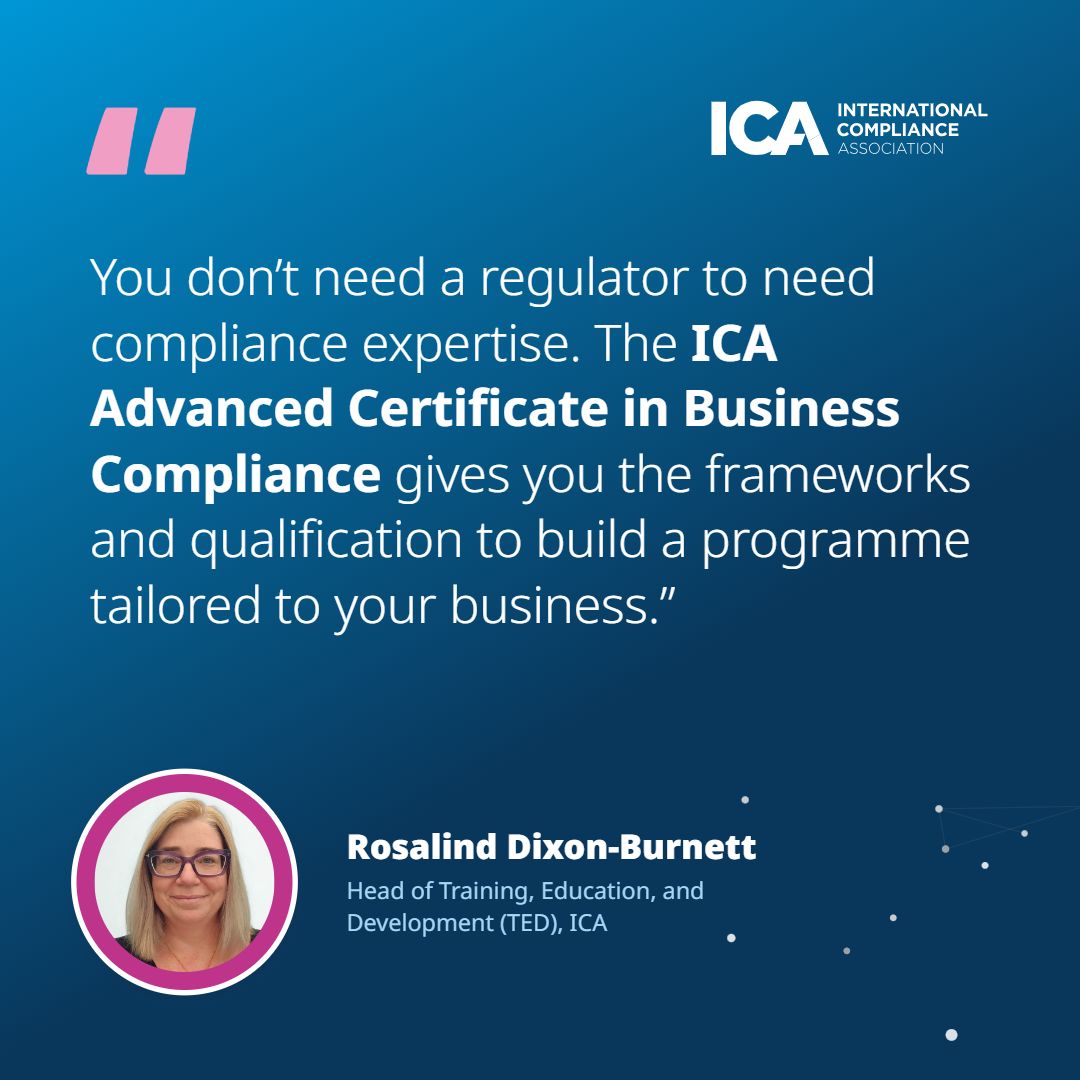 International Compliance Association ad