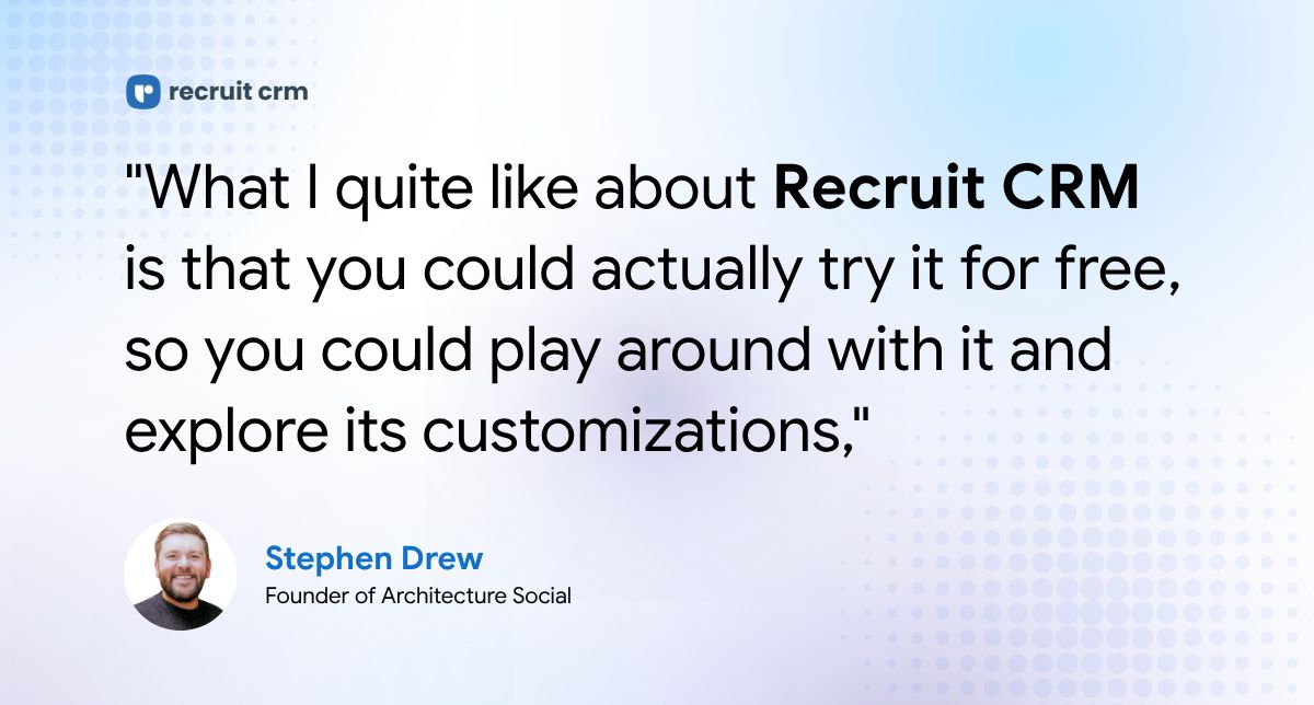 Recruit CRM ad