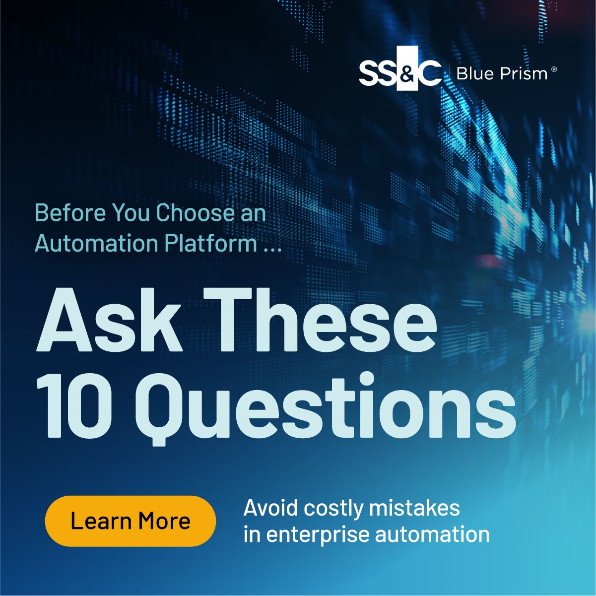 SS&C Blue Prism ad