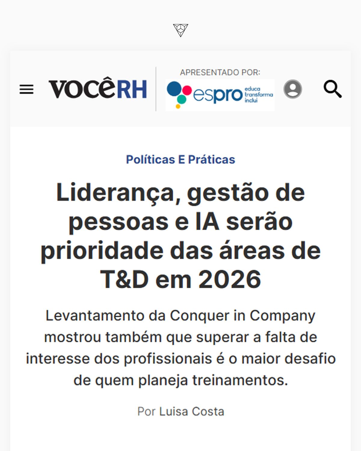 Conquer In Company ad