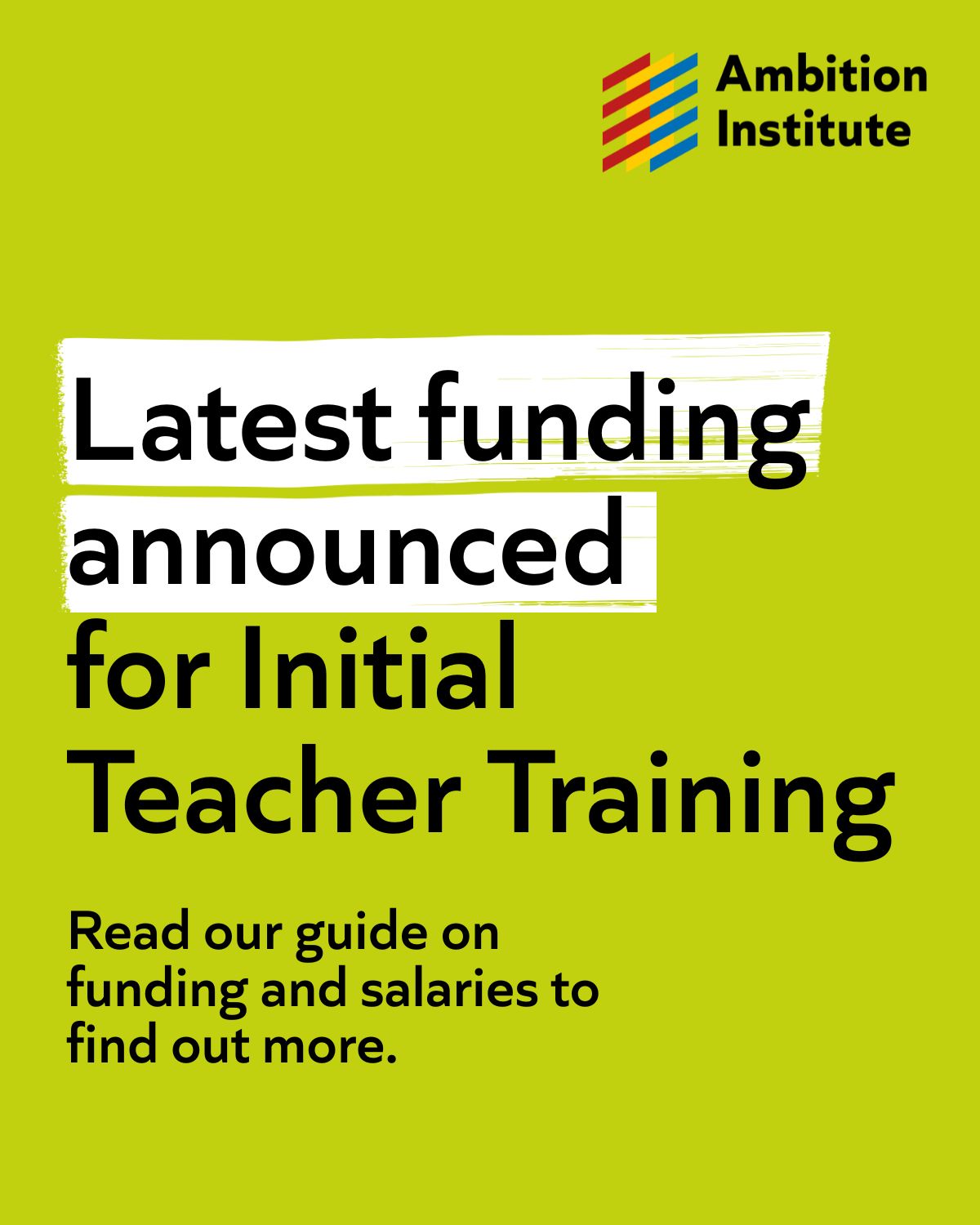 Ambition Institute ad