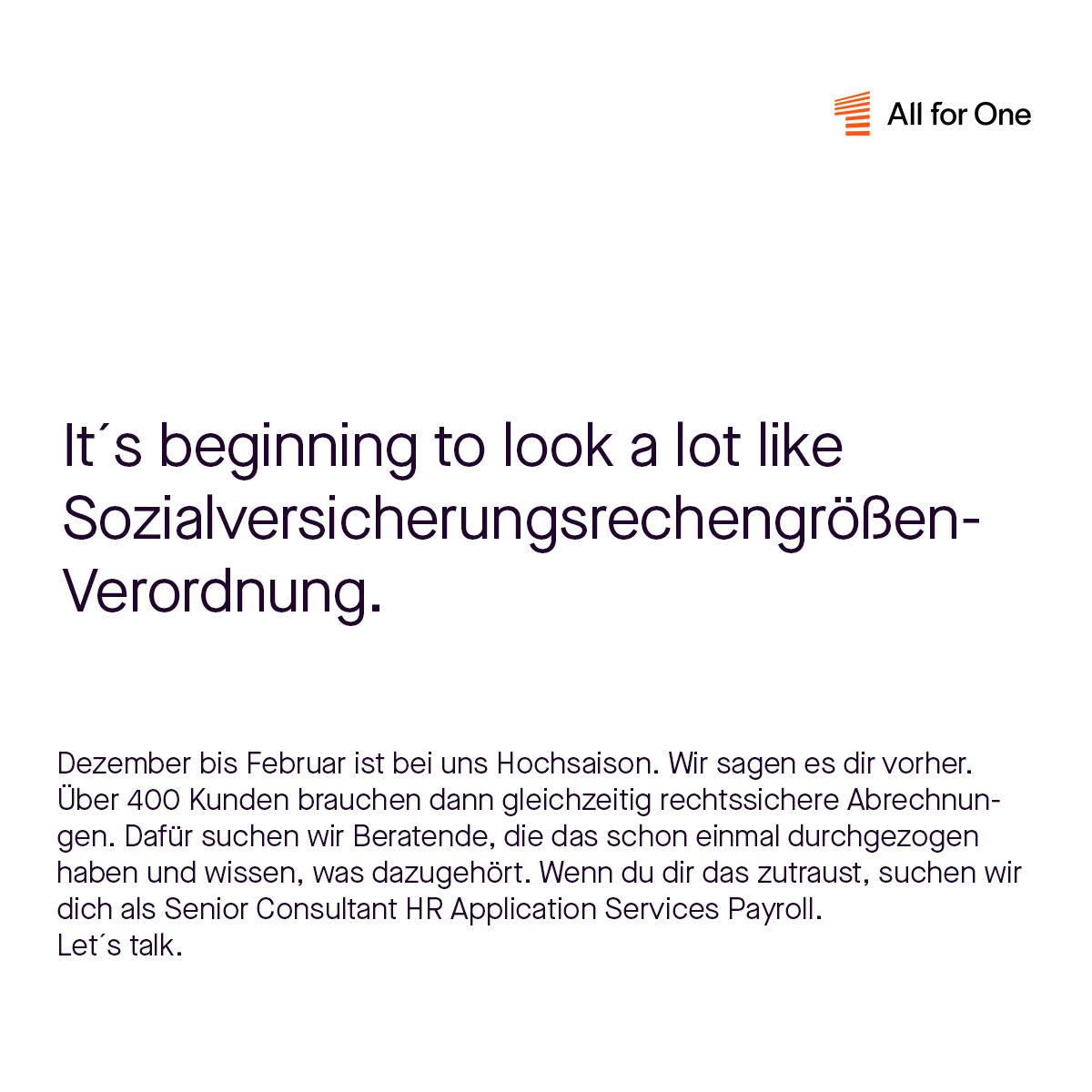All for One ad