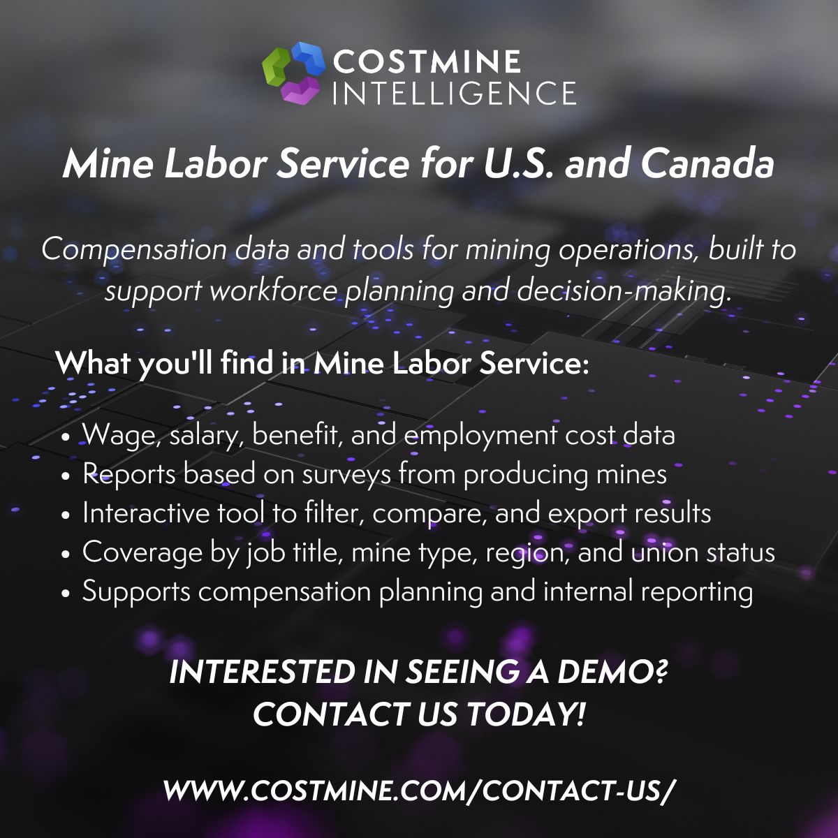 Costmine Intelligence ad