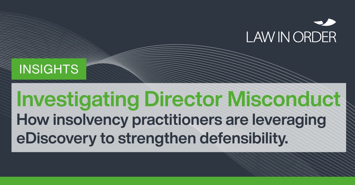 Law In Order Pty Ltd ad