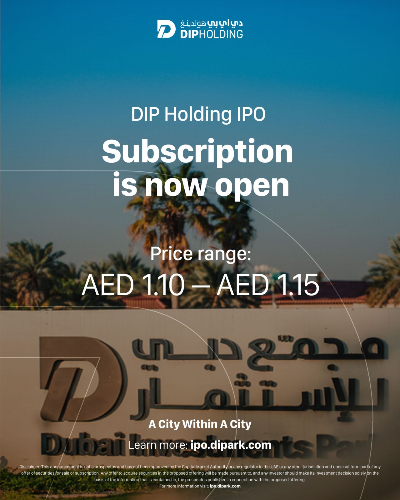 Dubai Investments Park ad