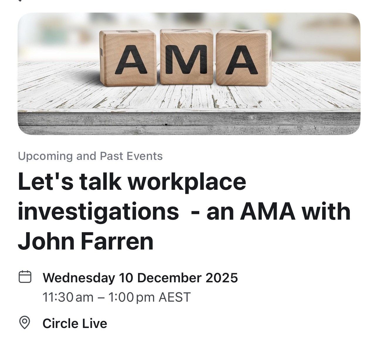 Farren McRae Workplace Lawyers & Consultants ad