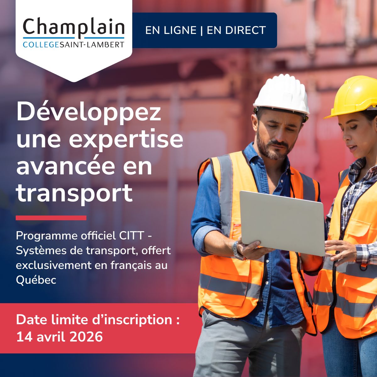 Champlain College Saint-Lambert - Continuing Education ad