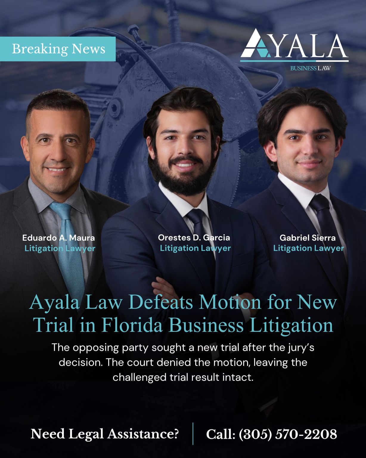 Ayala Law PA ad