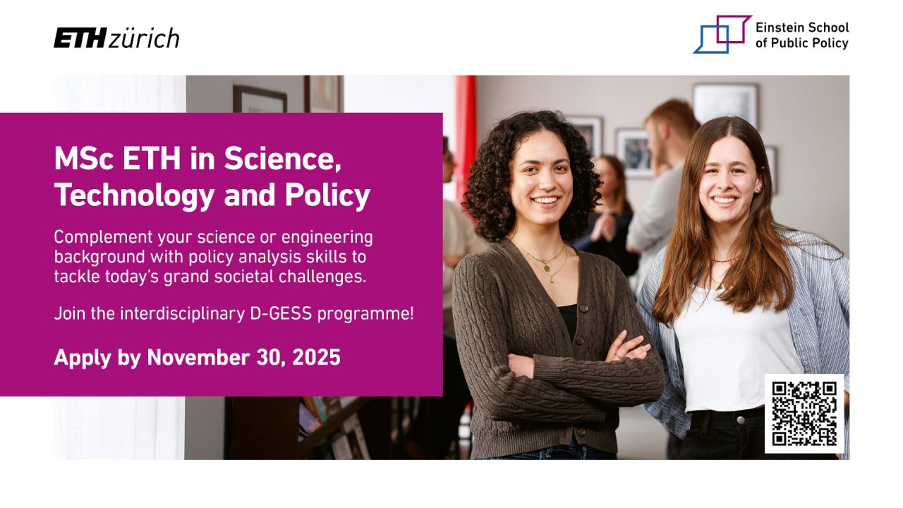 ETH Zurich | Albert Einstein School of Public Policy ad