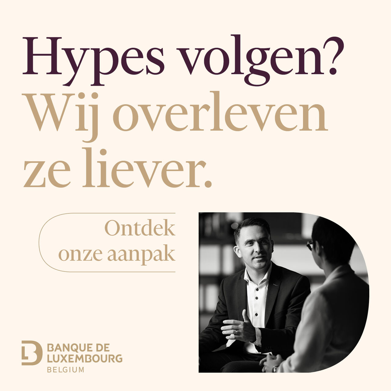 Banque de Luxembourg Belgium ad