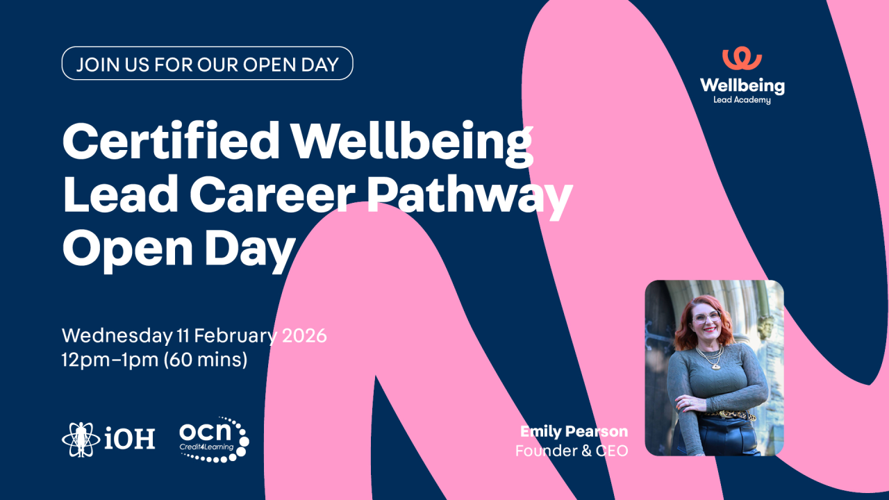 Wellbeing Lead Academy ad