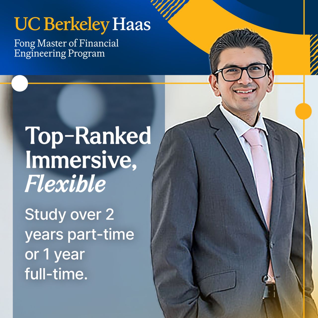 UC Berkeley Haas Master of Financial Engineering Program ad