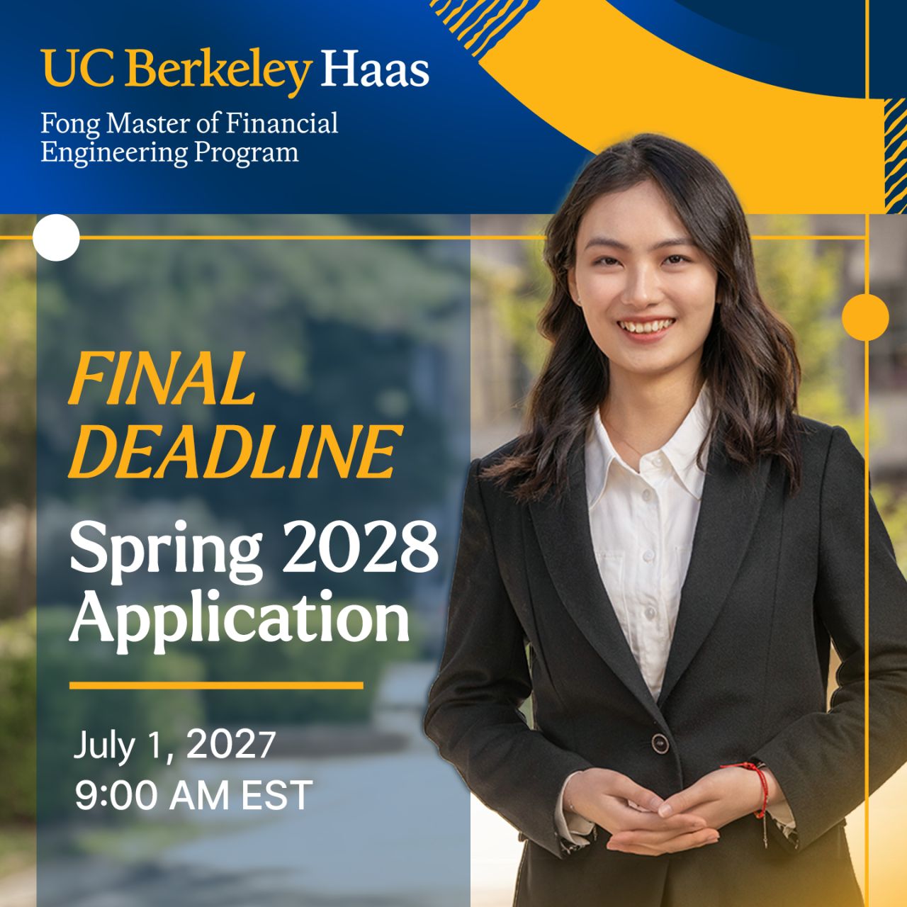 UC Berkeley Haas Master of Financial Engineering Program ad