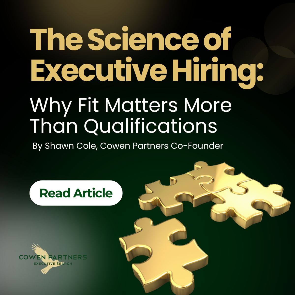 Cowen Partners Executive Search ad