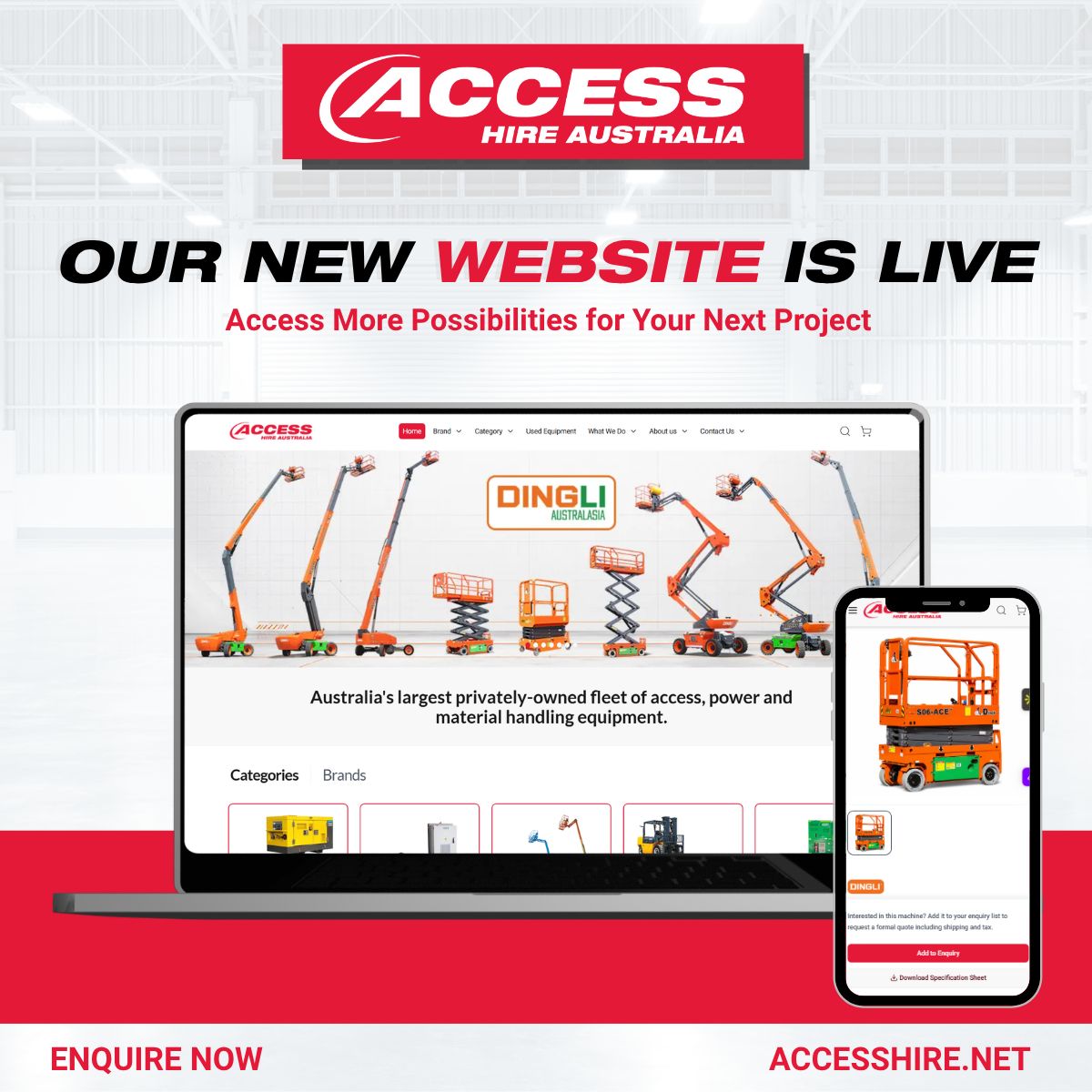 Access Hire Australia ad