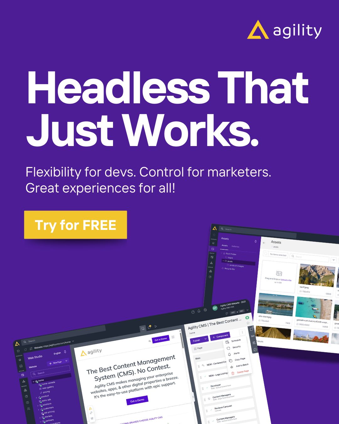 Agility CMS ad