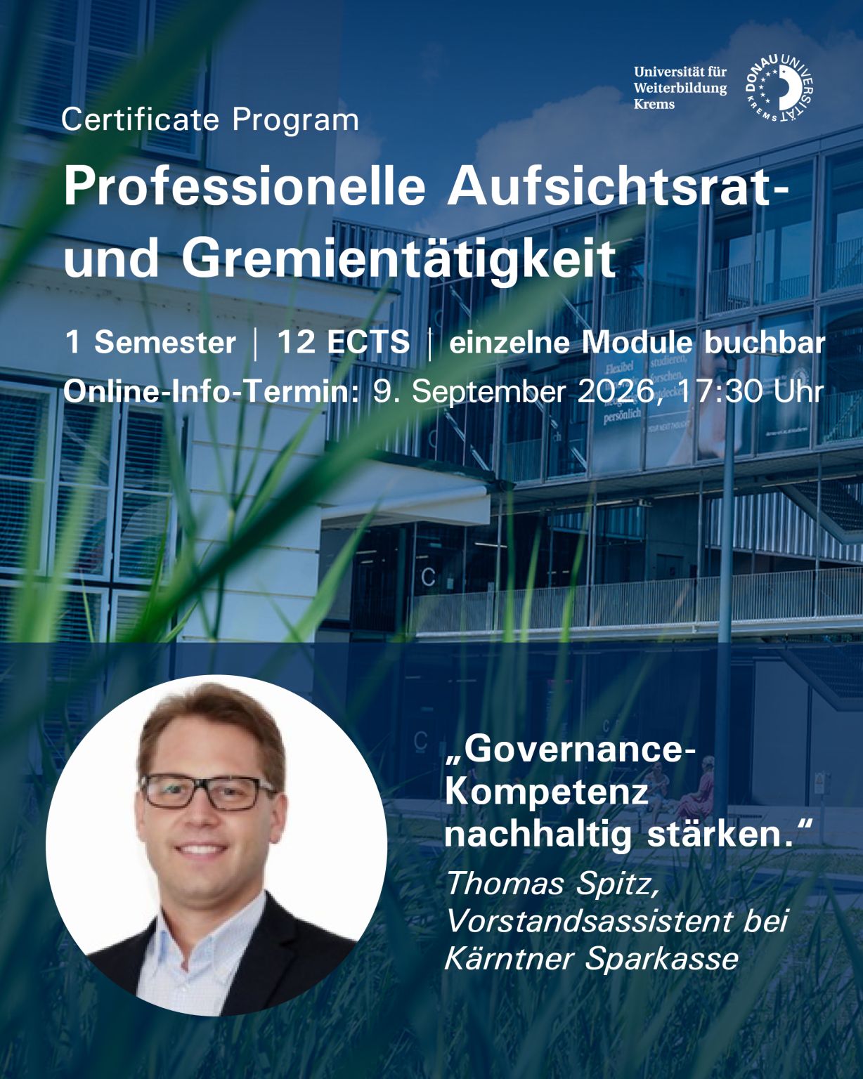 Universität Krems, Rechtswissenschaften und Internationale Beziehungen ad