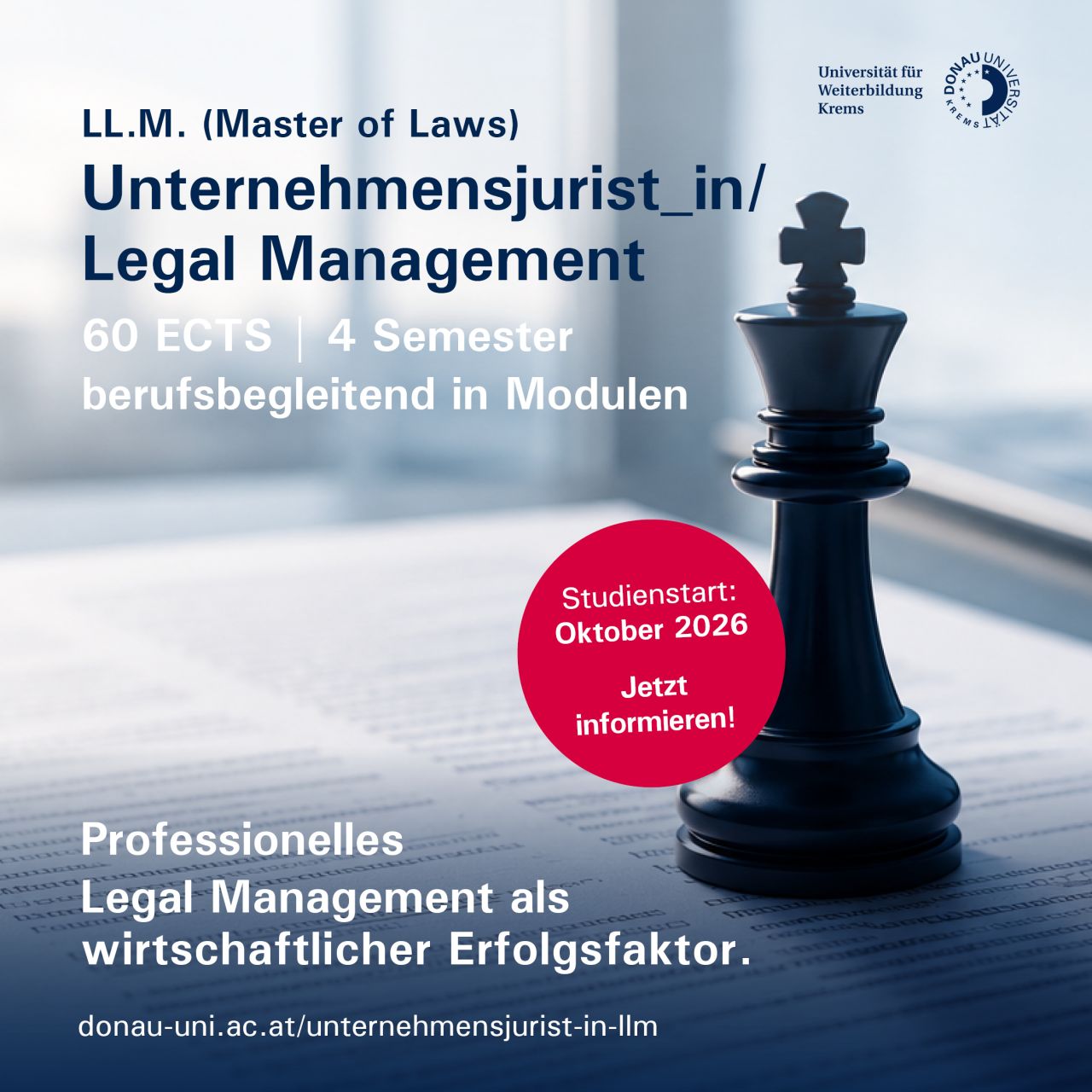 Universität Krems, Rechtswissenschaften und Internationale Beziehungen ad