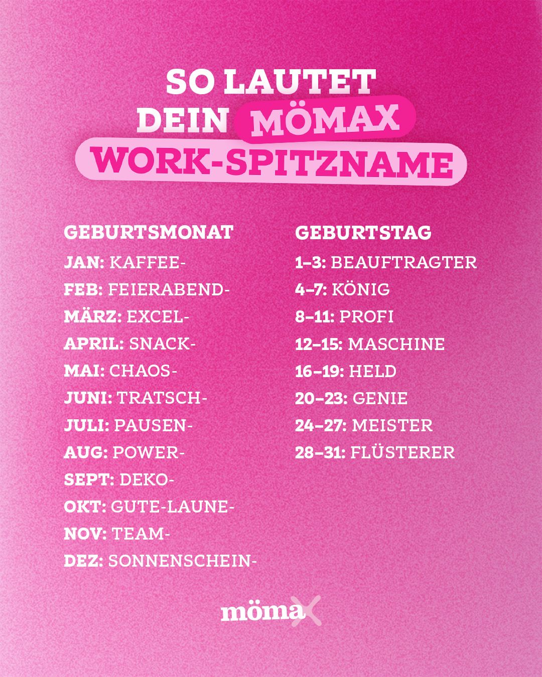 Mömax Deutschland ad