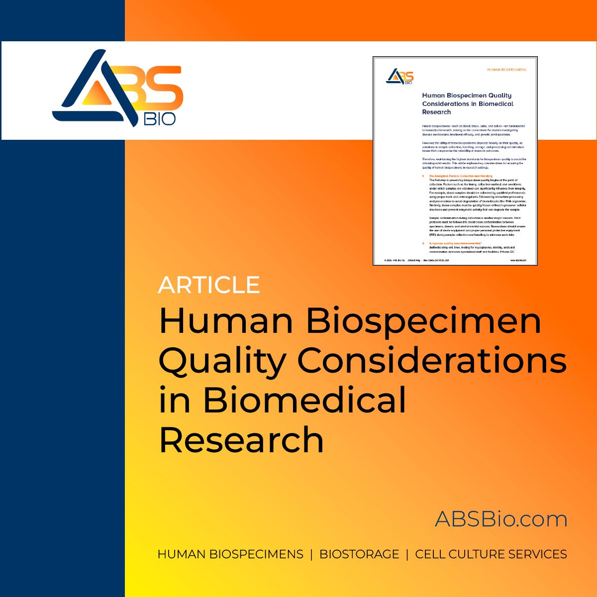 ABS Bio (formerly Analytical Biological Services Inc.) ad