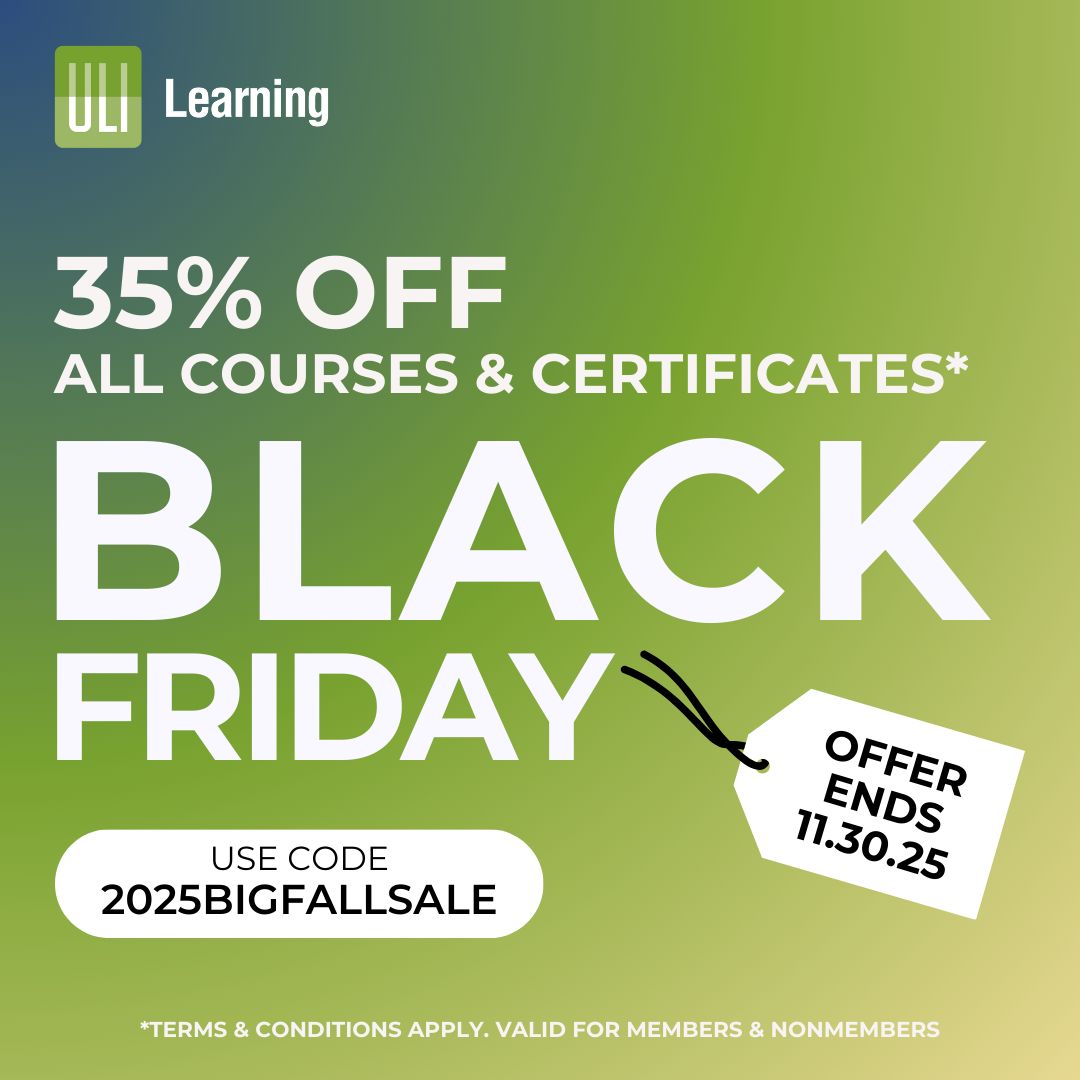 Urban Land Institute ad
