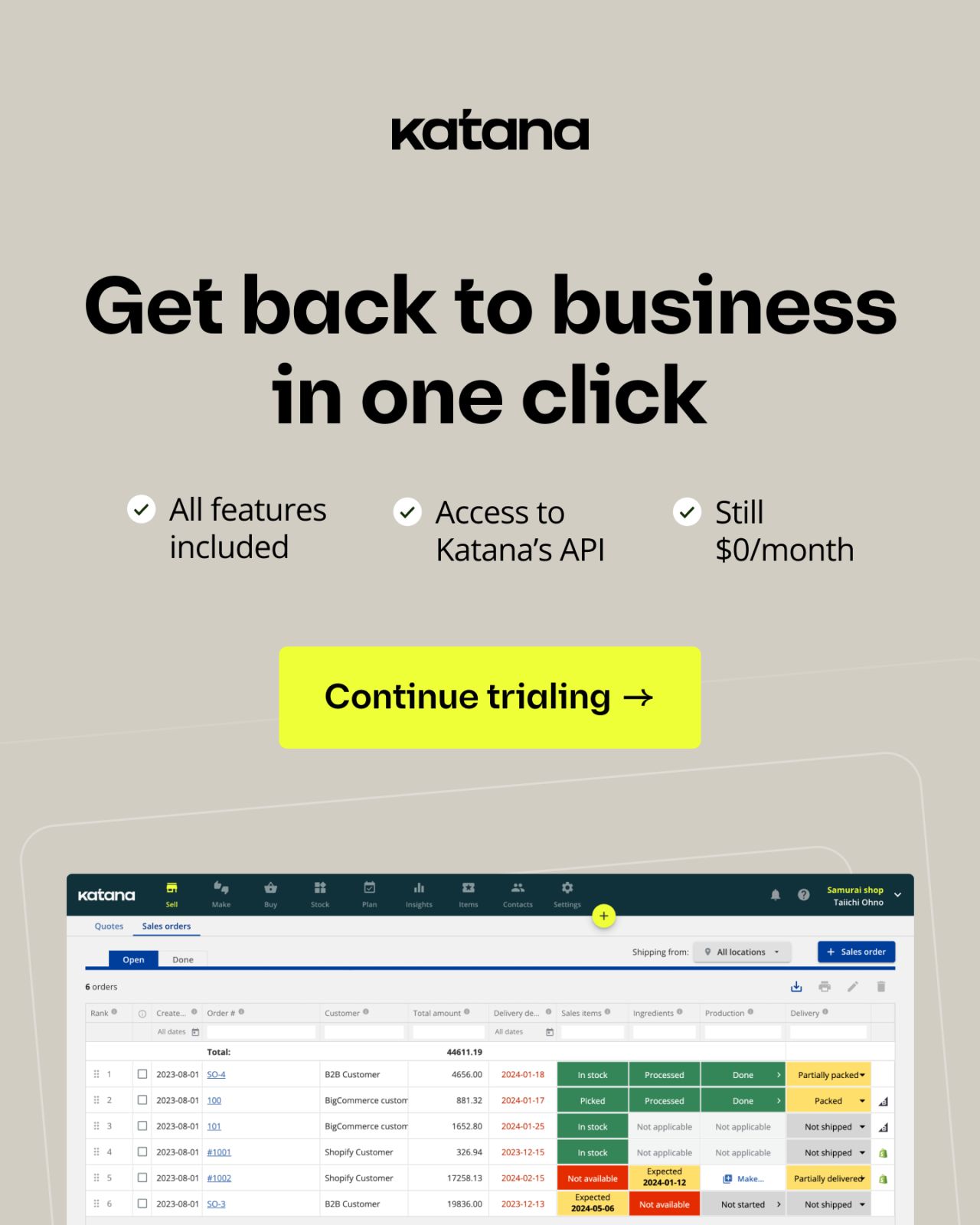Katana Cloud Inventory ad