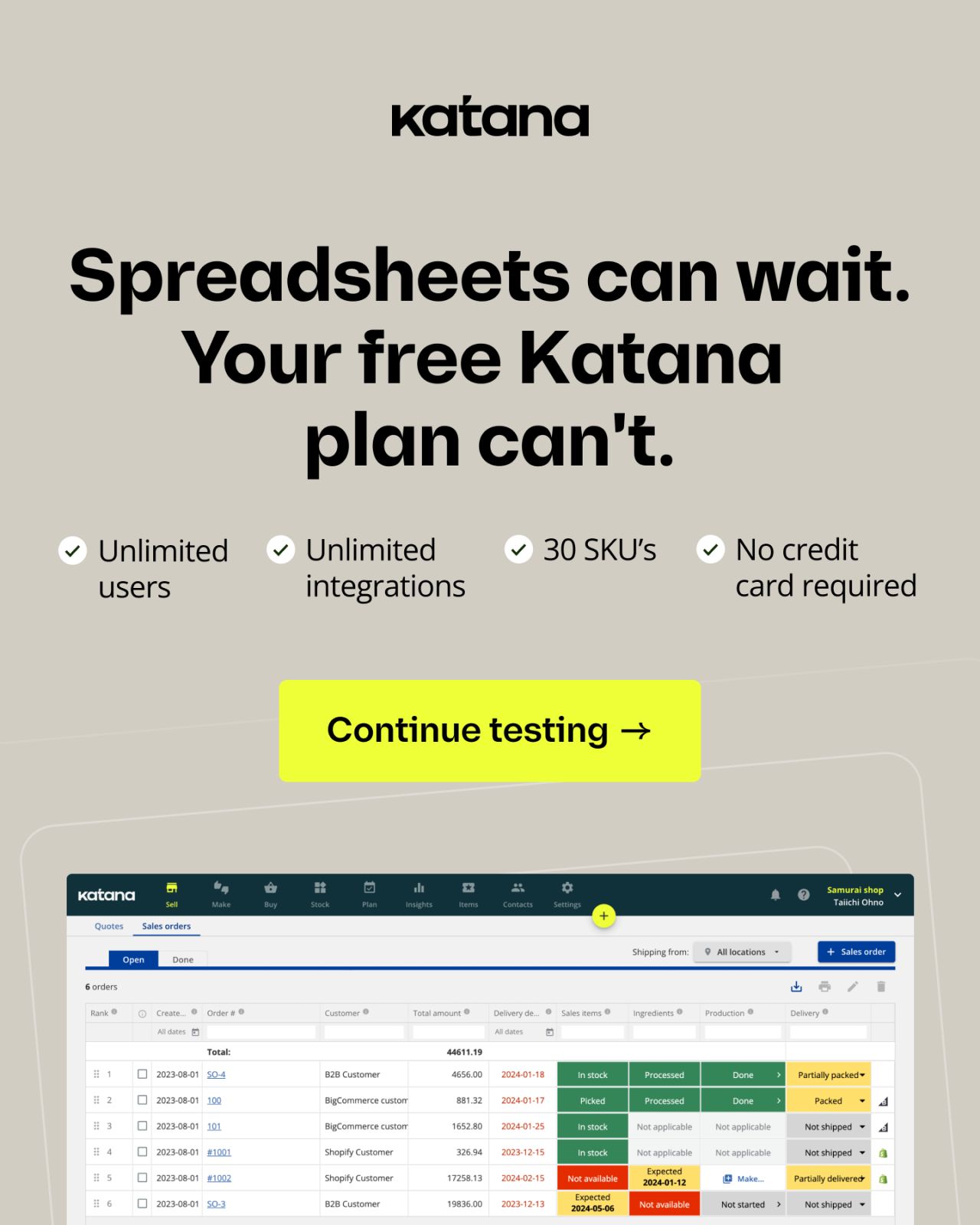 Katana Cloud Inventory ad