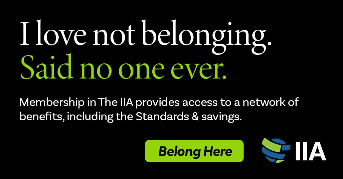 The Institute of Internal Auditors ad