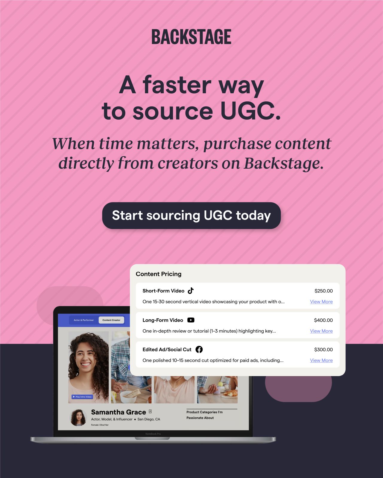 Backstage ad