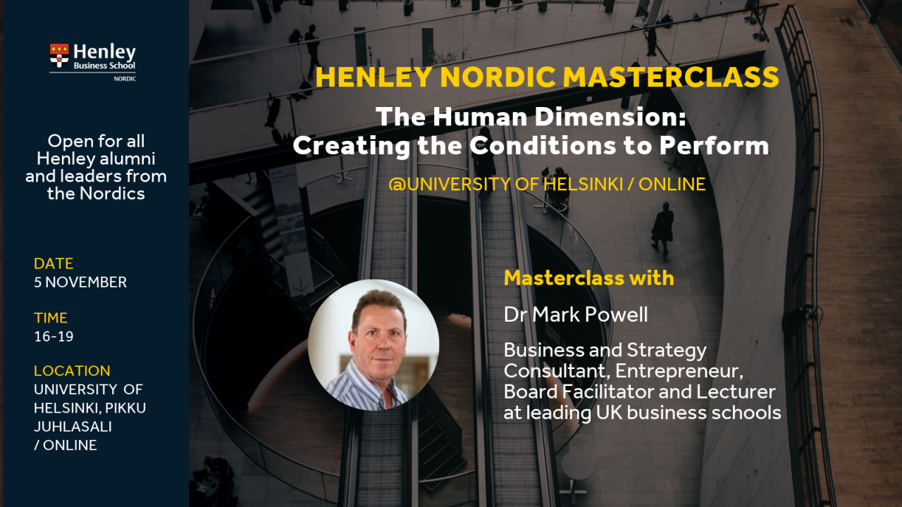 Henley Business School Nordic ad