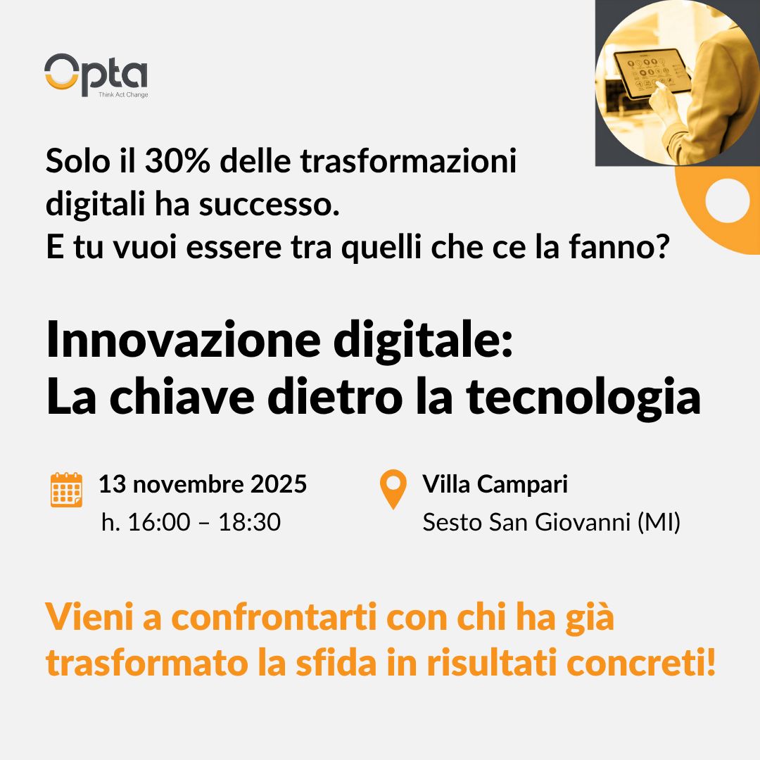 OPTA - Think Act Change ad