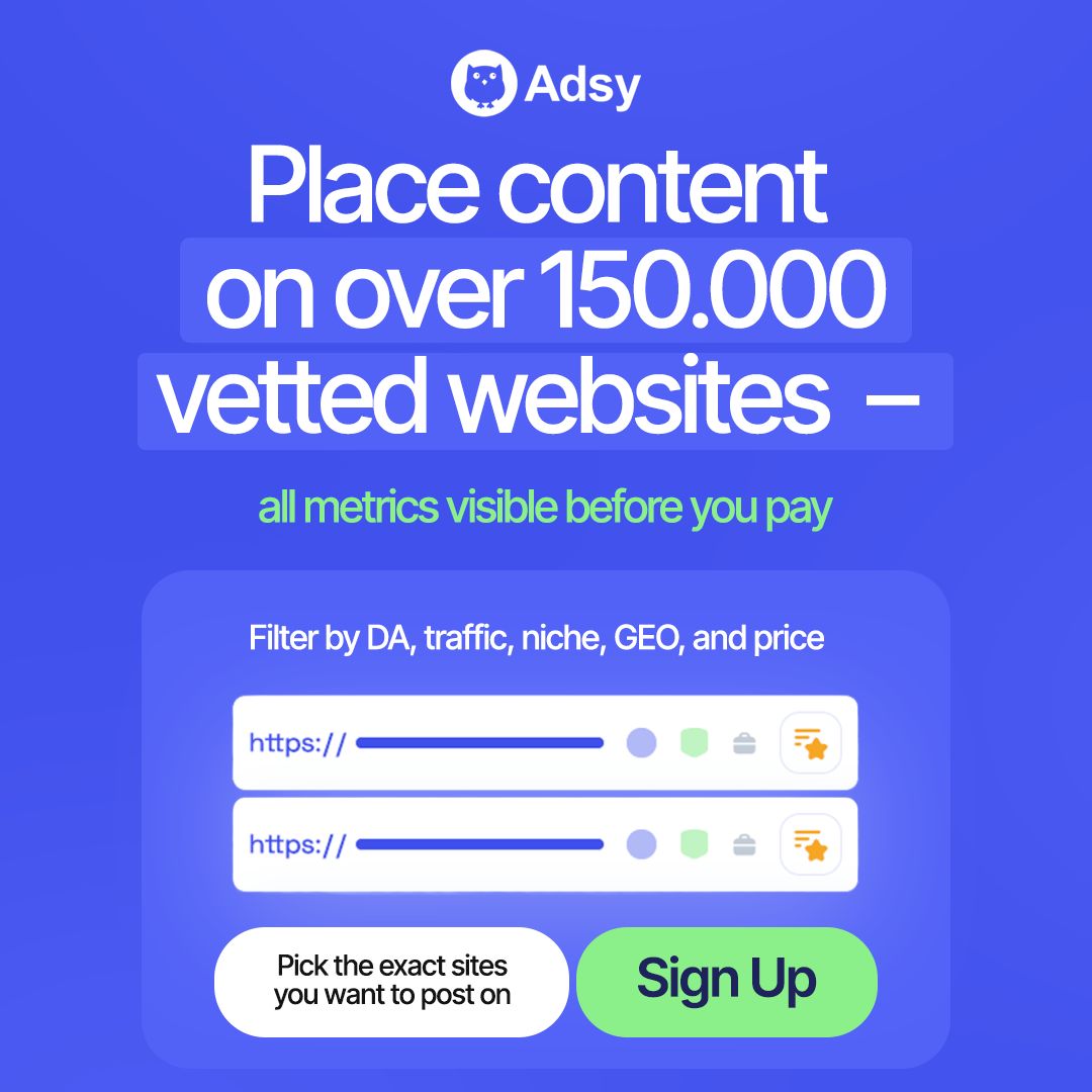 Adsy - Content Marketing Platform ad