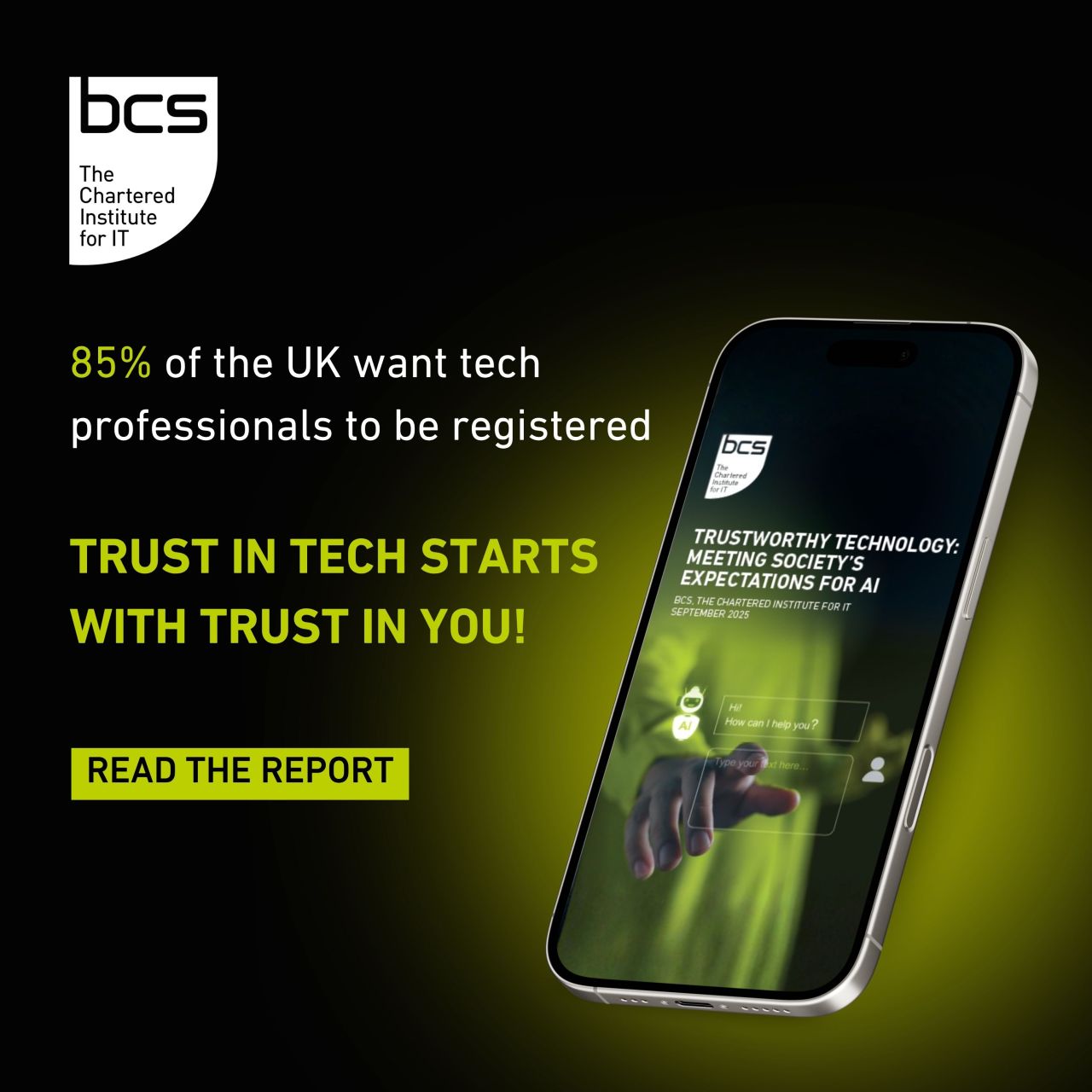 BCS, The Chartered Institute for IT ad