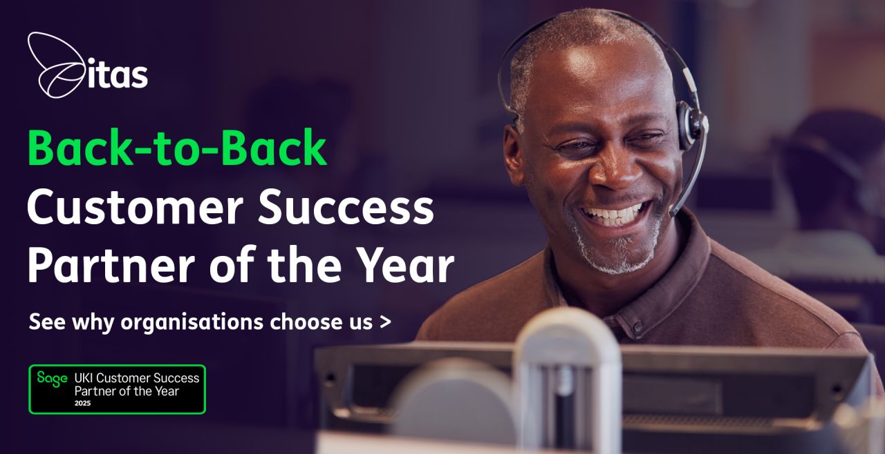 itas Solutions - Sage Customer Success Partner of the Year 2024 & 2025 ad