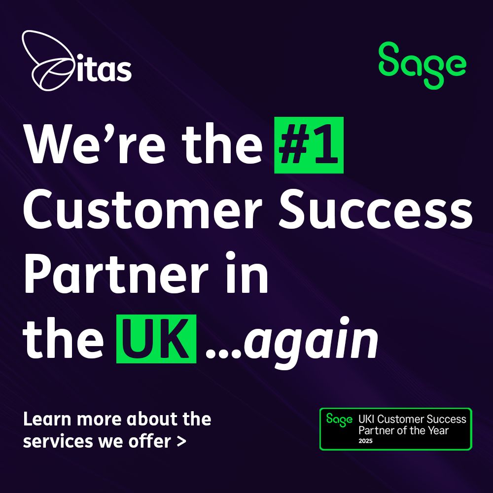 itas Solutions - Sage Customer Success Partner of the Year 2024 & 2025 ad