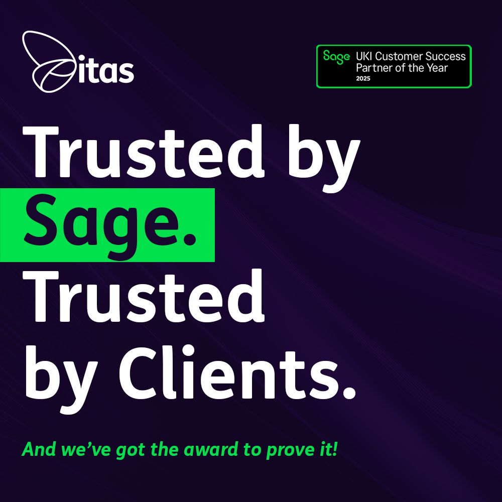 itas Solutions - Sage Customer Success Partner of the Year 2024 & 2025 ad