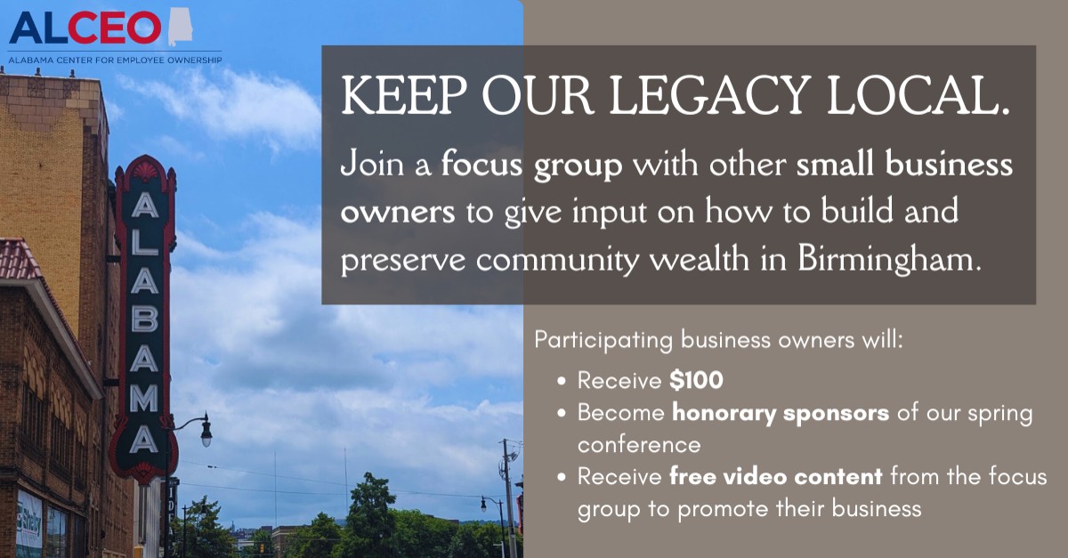 Alabama Center for Employee Ownership I ALCEO ad