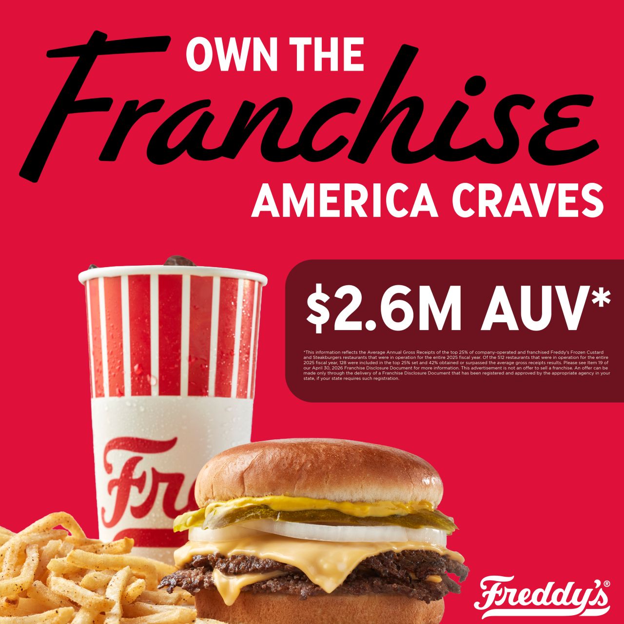 Freddy's Frozen Custard & Steakburgers ad
