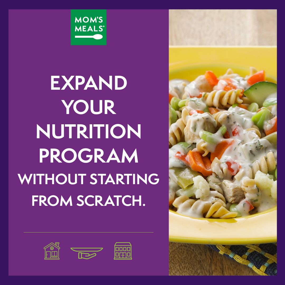 Mom's Meals | A Purfoods Company ad