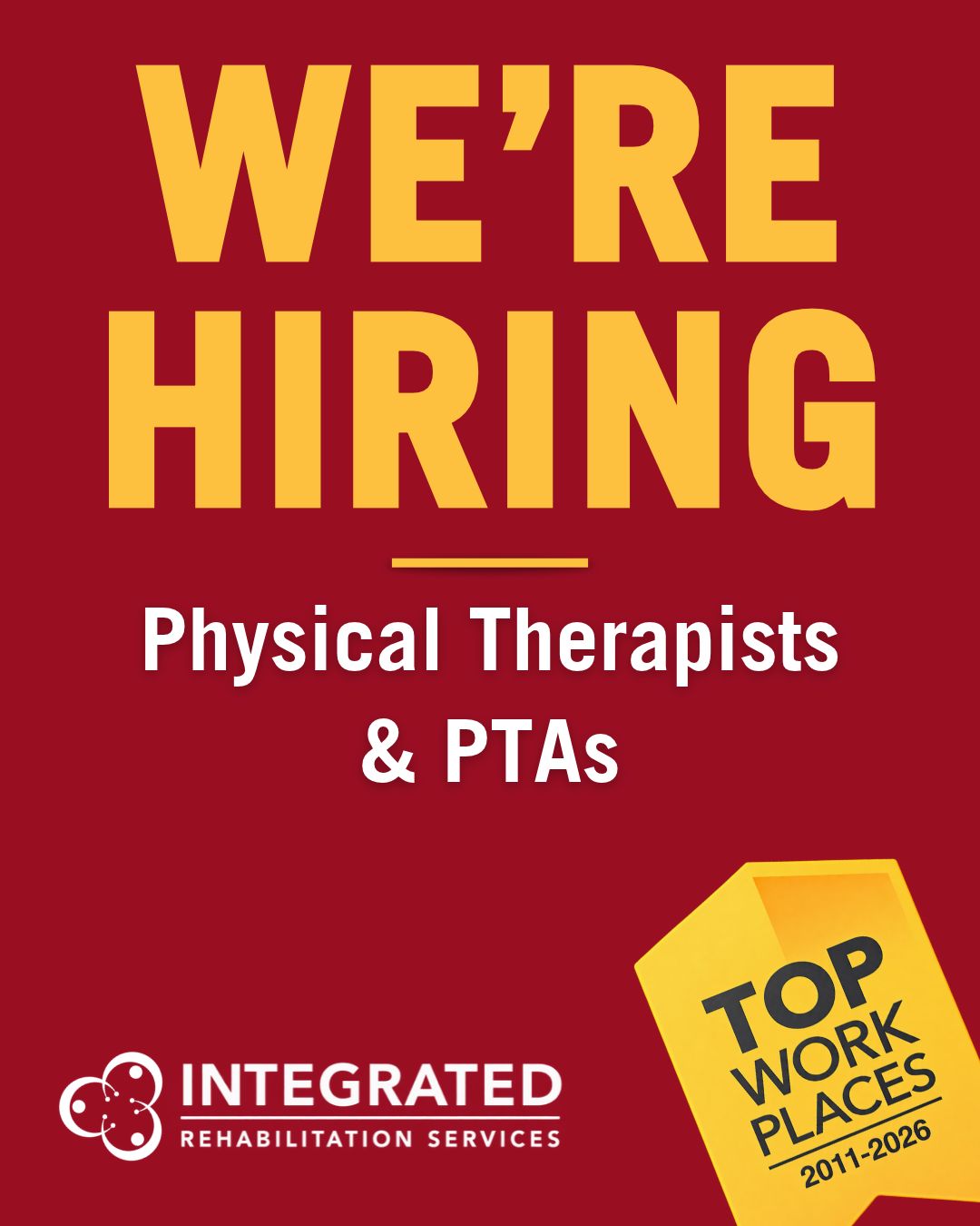 Integrated Rehabilitation Services ad
